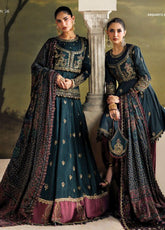 Soiree By Maria B Formals Embroidered Tussar Silk 3 Piece Unstitched Dress MB26SF D-SR-05 Imperial Burgundy - Front View