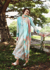 Solace Ombre By Mushq Chikankari Lawn 3 Piece Unstitched Suit MQ26SOC D-06 WHISPERED DAWN