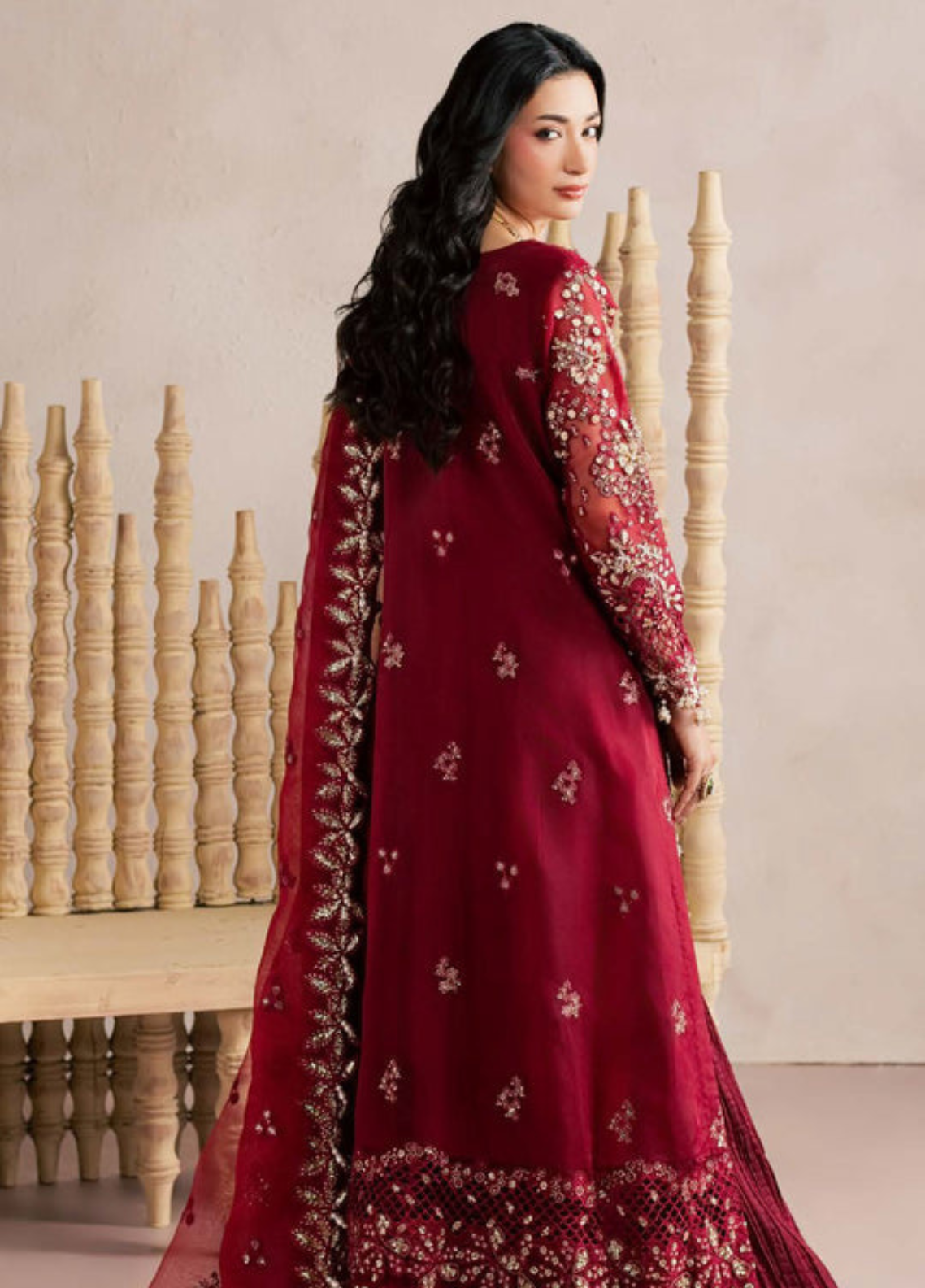 Sorelle By Aylin Luxury Festive Embroidered Organza 3 Piece Unstitched Suit AY26SLF D-01 ROSAILE Sorelle By Aylin Luxury Festive Embroidered Organza 3 Piece Unstitched Suit AY26SLF D-01 ROSAILE