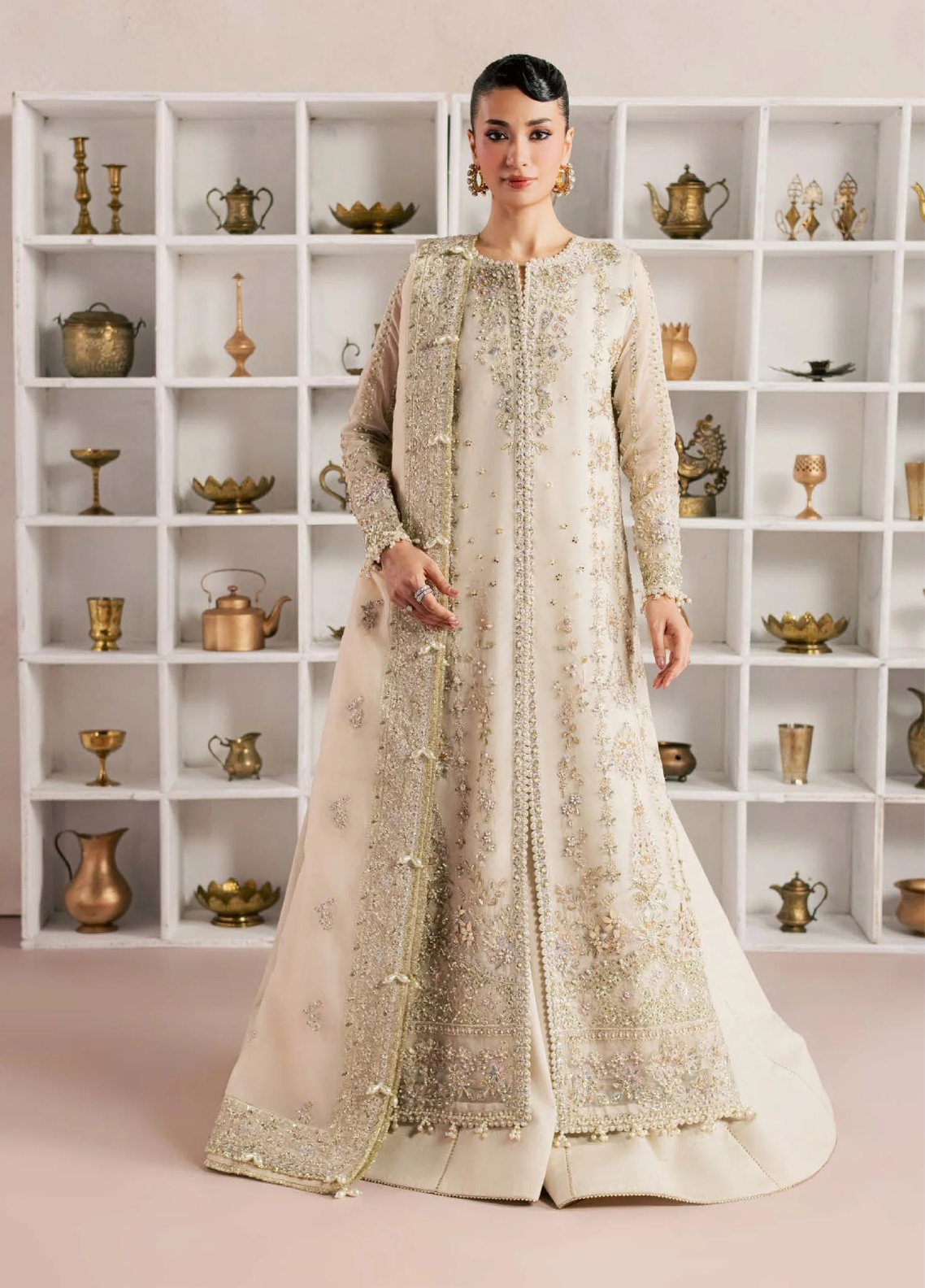 Sorelle By Aylin Luxury Festive Embroidered Organza 3 Piece Unstitched Suit AY26SLF D-08 IVANA Sorelle By Aylin Luxury Festive Embroidered Organza 3 Piece Unstitched Suit AY26SLF D-08 IVANA