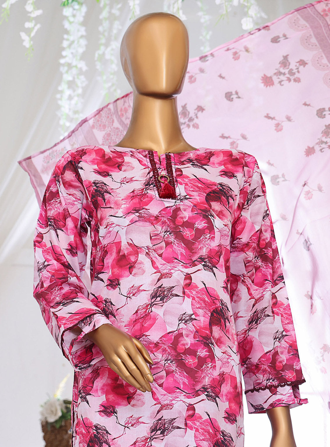 Sumi Printed Lawn Suits Stitched 3 Piece - SU25PL 04 BURGUNDY Sumi Printed Lawn Suits Stitched 3 Piece - SU25PL 04 BURGUNDY