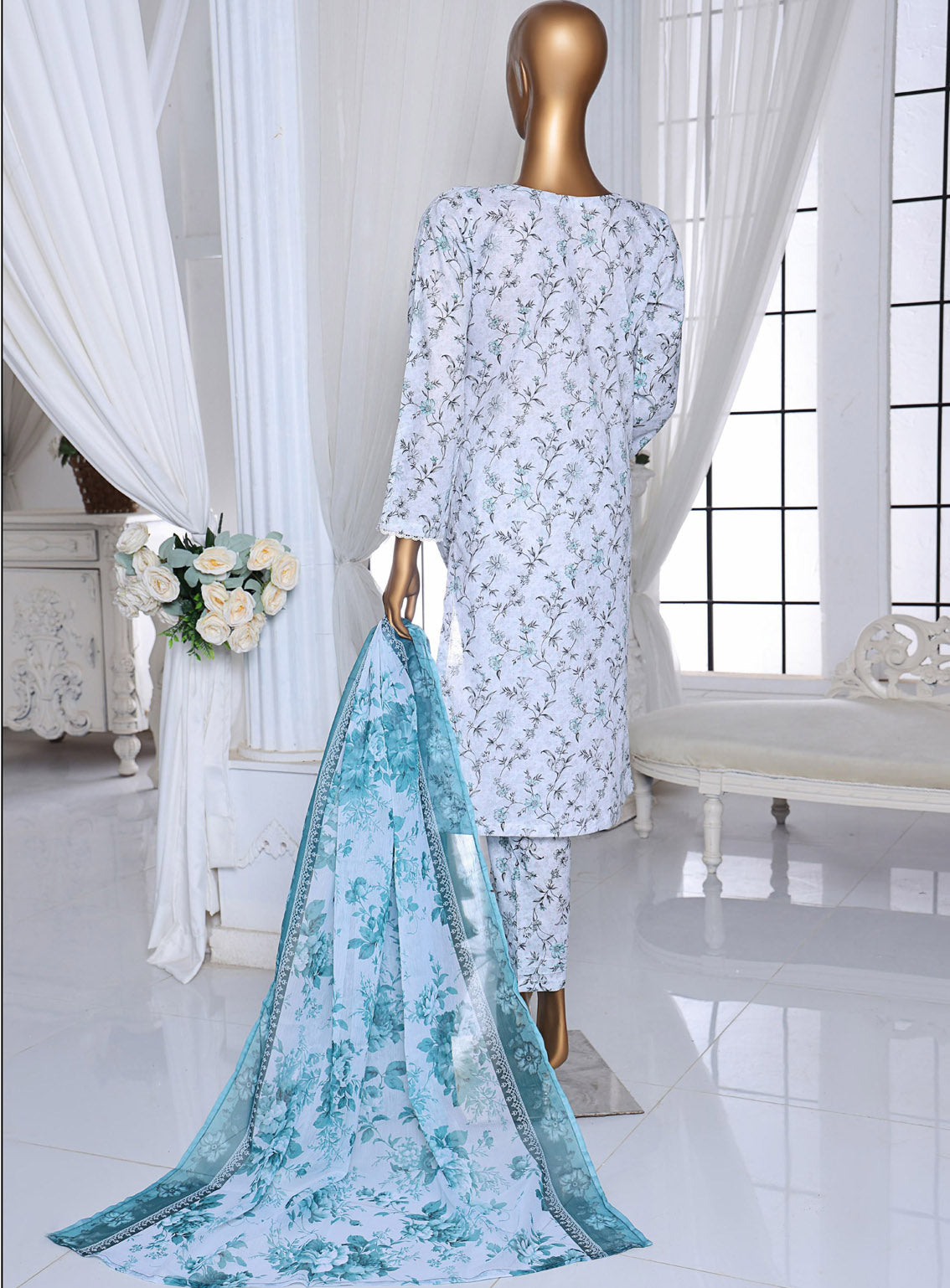 Sumi Printed Lawn Suits Stitched 3 Piece - SU25PL 05 AQUA Sumi Printed Lawn Suits Stitched 3 Piece - SU25PL 05 AQUA