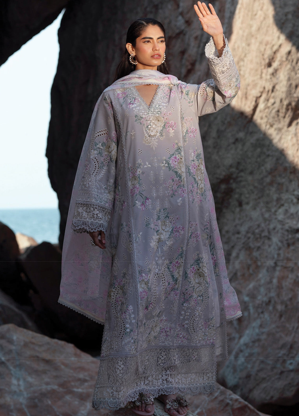 Summer Together by Afrozeh Embroidered Lawn Suits Unstitched 3 Piece - AF25ST 01 KESHI Summer Together by Afrozeh Embroidered Lawn Suits Unstitched 3 Piece - AF25ST 01 KESHI