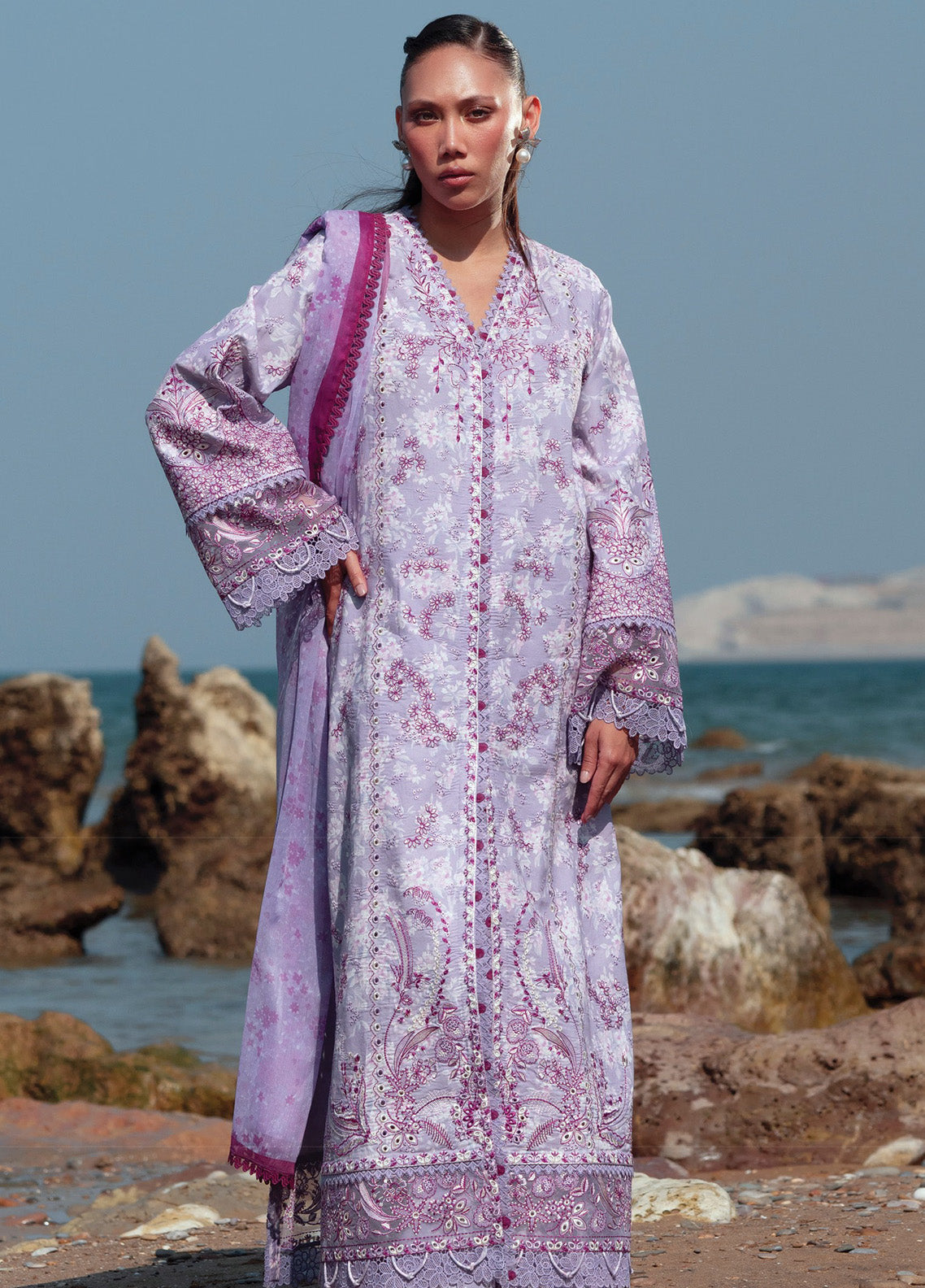 Summer Together by Afrozeh Embroidered Lawn Suits Unstitched 3 Piece - AF25ST 02 AMETHYST Summer Together by Afrozeh Embroidered Lawn Suits Unstitched 3 Piece - AF25ST 02 AMETHYST