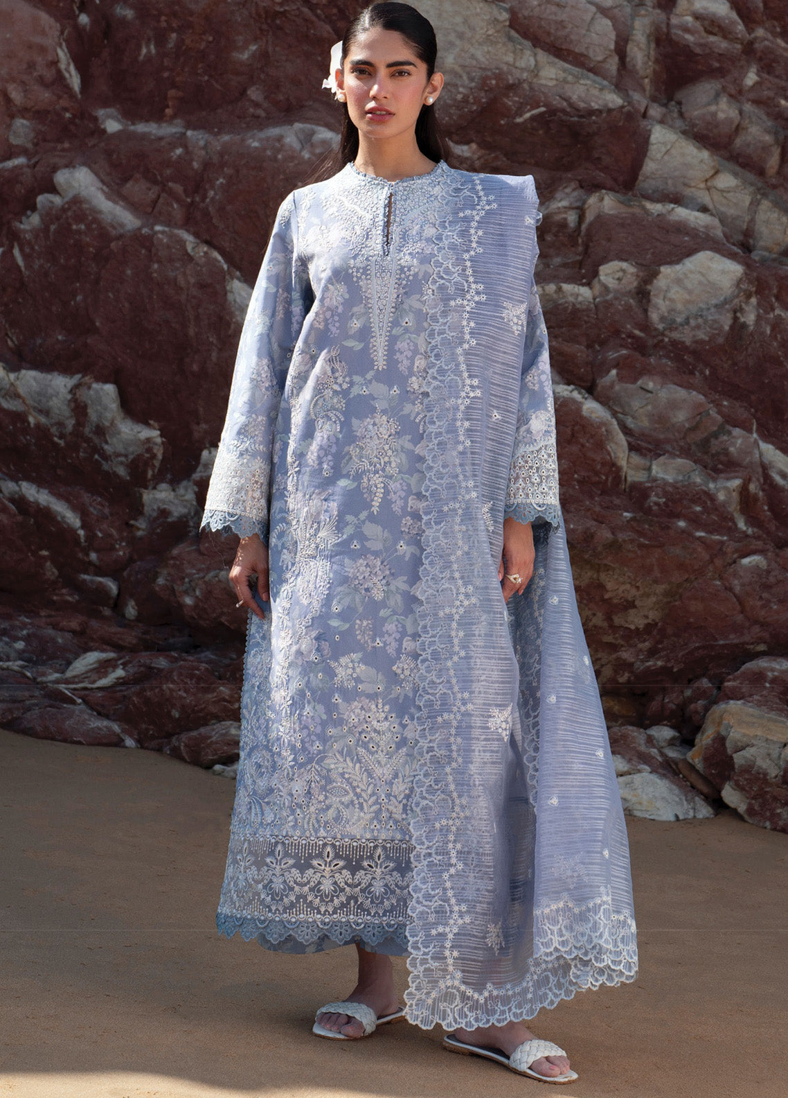 Summer Together by Afrozeh Embroidered Lawn Suits Unstitched 3 Piece - AF25ST 03 MOONLIGHT Summer Together by Afrozeh Embroidered Lawn Suits Unstitched 3 Piece - AF25ST 03 MOONLIGHT