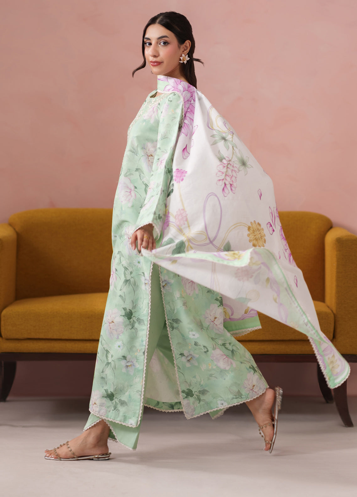 Summer Diary By Neeshay Embroidered Lawn 3 Piece Unstitched Suit NE26SD D-MINT REVERIE Summer Diary By Neeshay Embroidered Lawn 3 Piece Unstitched Suit NE26SD D-MINT REVERIE