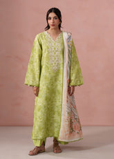 Summer Diary By Neeshay Embroidered Lawn 3 Piece Unstitched Suit NE26SD D-VERDANT WHISPER