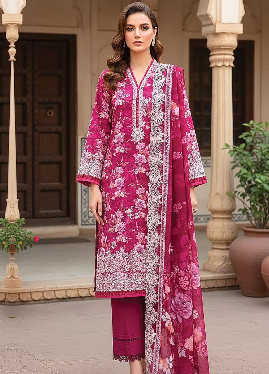 Summer Essentials By LSM Lakhany Embroidered Lawn 3 Piece Unstitched Suit LSM26SEEC D-LG-RL-0363 Summer Essentials By LSM Lakhany Embroidered Lawn 3 Piece Unstitched Suit LSM26SEEC D-LG-RL-0363