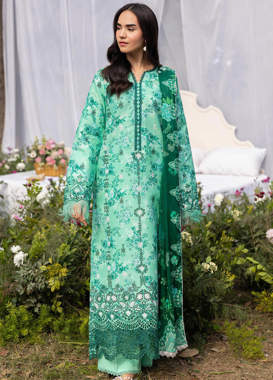 Summer Printkari Exclusive By Rajbari Embroidered Lawn 3 Piece Unstitched Suit RB26SPE D-11 Summer Printkari Exclusive By Rajbari Embroidered Lawn 3 Piece Unstitched Suit RB26SPE D-11