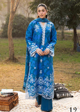 Summer Printkari Exclusive By Rajbari Embroidered Lawn 3 Piece Unstitched Suit RB26SPE D-12