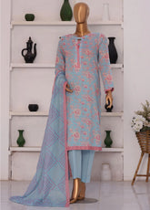 Summer Shades By HZ Textile Printed Lawn 3 Piece Unstitched Suit HZ26SS SPC-1309