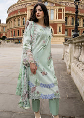Sunshine Bloom By Alzohaib Premium Embroidered Lawn 3 Piece Unstitched Suit AZ26SSBEV2 D-03