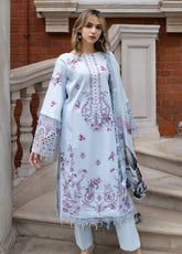 Sunshine Bloom By Alzohaib Premium Embroidered Lawn 3 Piece Unstitched Suit AZ26SSBEV2 D-04