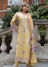 Sunshine Bloom By Alzohaib Premium Embroidered Lawn 3 Piece Unstitched Suit AZ26SSBEV2 D-06