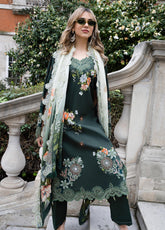 Sunshine Bloom By Alzohaib Premium Embroidered Lawn 3 Piece Unstitched Suit AZ26SSBEV2 D-08