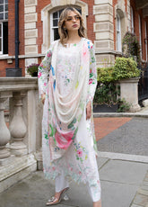Sunshine Bloom By Alzohaib Premium Embroidered Lawn 3 Piece Unstitched Suit AZ26SSBEV2 D-11