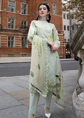 Sunshine Bloom By Alzohaib Premium Embroidered Lawn 3 Piece Unstitched Suit AZ26SSBEV2 D-12
