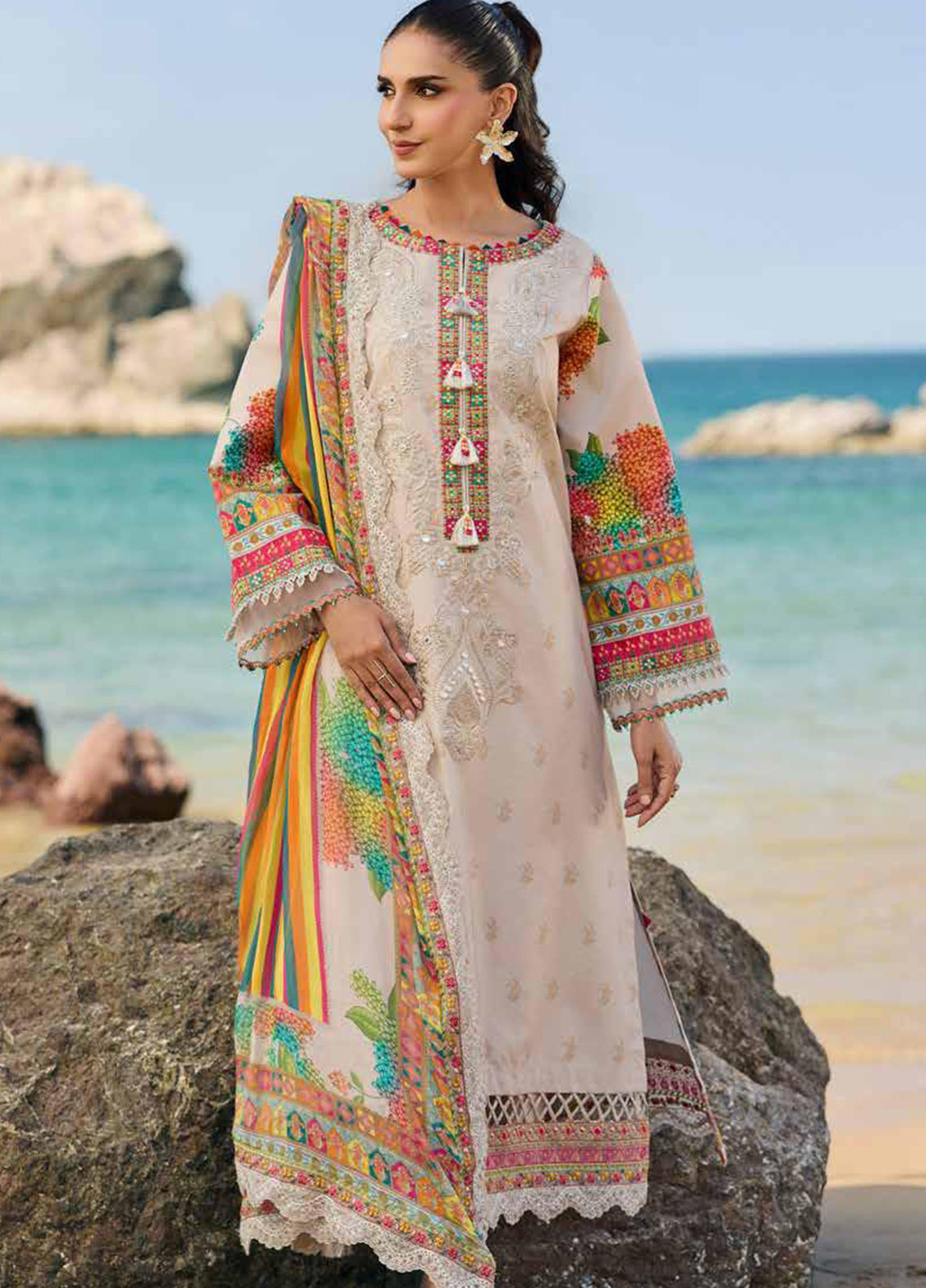 Sunshine By Charizma Embroidered Lawn 3 Piece Unstitched Suit CH26SSEEV12 D-10 Sunshine By Charizma Embroidered Lawn 3 Piece Unstitched Suit CH26SSEEV12 D-10