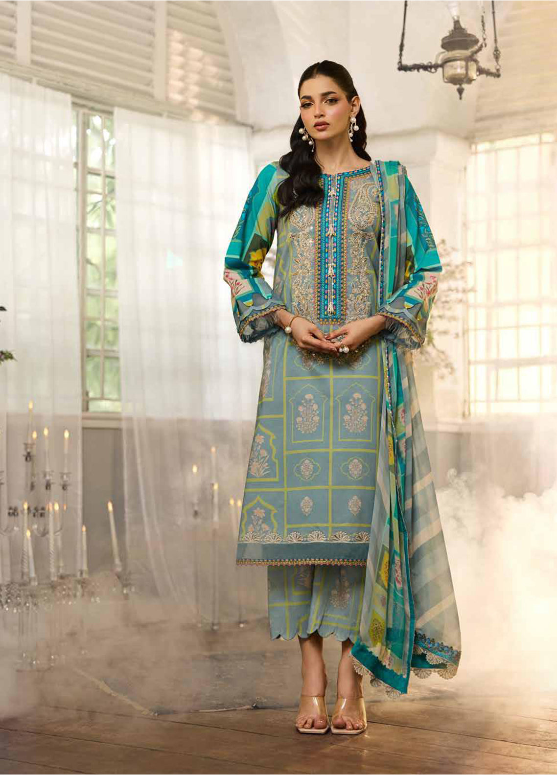 Sunshine By Charizma Embroidered Lawn 3 Piece Unstitched Suit CH26SSEEV12 D-13 Sunshine By Charizma Embroidered Lawn 3 Piece Unstitched Suit CH26SSEEV12 D-13