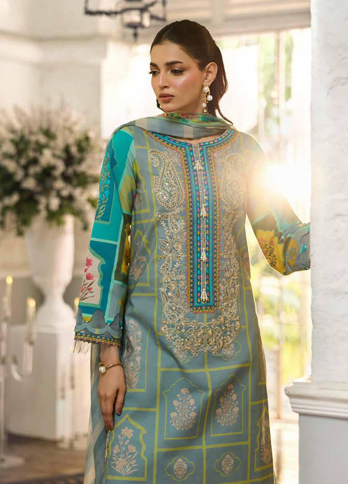 Sunshine By Charizma Embroidered Lawn 3 Piece Unstitched Suit CH26SSEEV12 D-13 Sunshine By Charizma Embroidered Lawn 3 Piece Unstitched Suit CH26SSEEV12 D-13