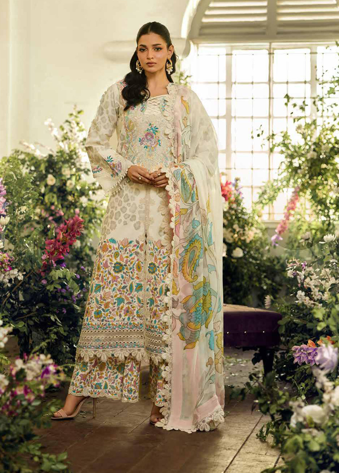 Sunshine By Charizma Embroidered Lawn 3 Piece Unstitched Suit CH26SSEEV12 D-16 Sunshine By Charizma Embroidered Lawn 3 Piece Unstitched Suit CH26SSEEV12 D-16