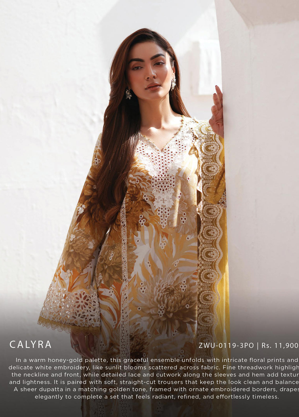 Sunspell By Afrozeh Embroidered Lawn 3 Piece Unstitched Suit AF26SEL D-CALYRA Sunspell By Afrozeh Embroidered Lawn 3 Piece Unstitched Suit AF26SEL D-CALYRA