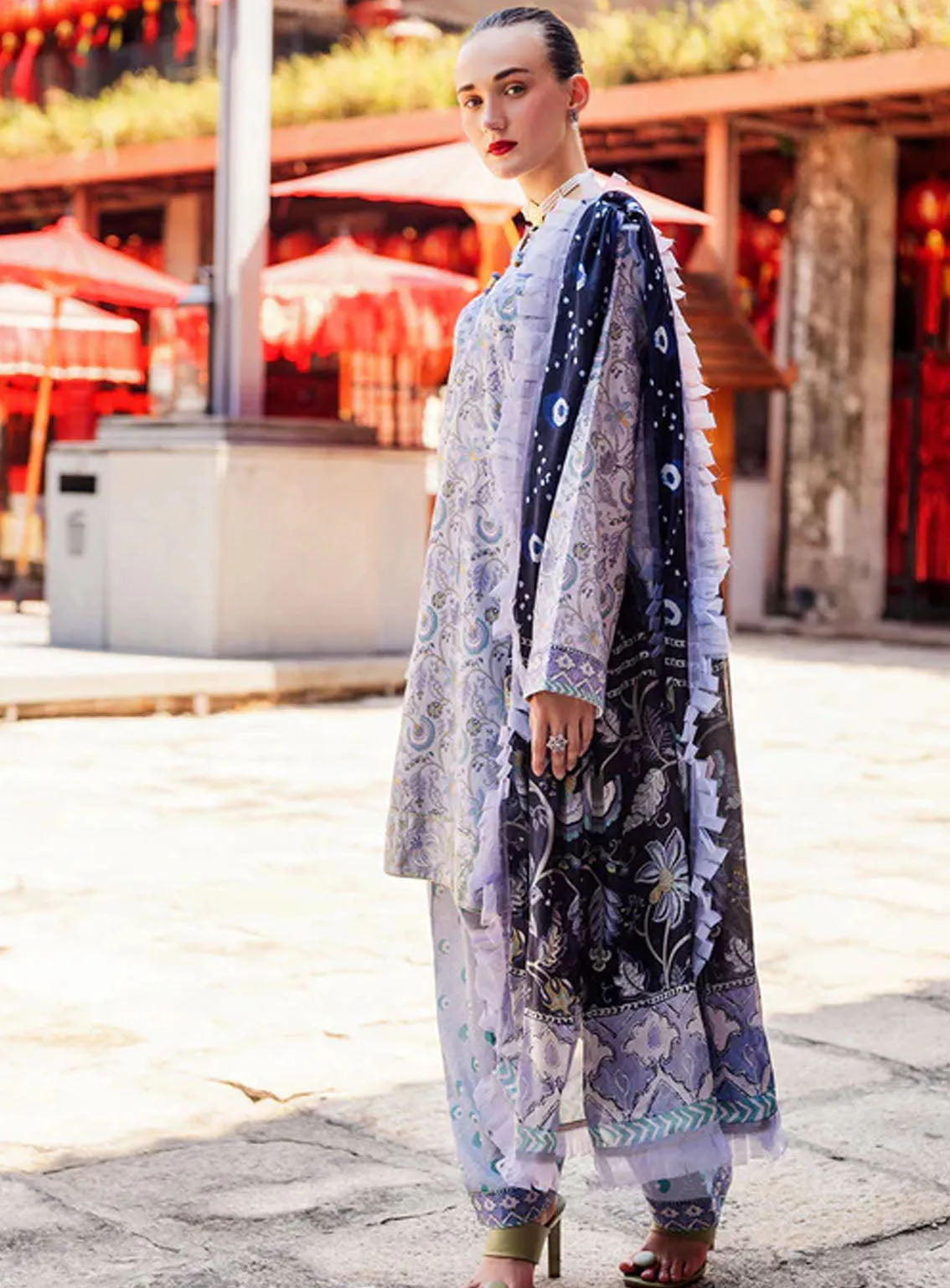 Taneez By Roheenaz Embroidered Lawn Suits Unstitched 3 Piece - RNZ24T RNB-03A AFSANEH Taneez By Roheenaz Embroidered Lawn Suits Unstitched 3 Piece - RNZ24T RNB-03A AFSANEH