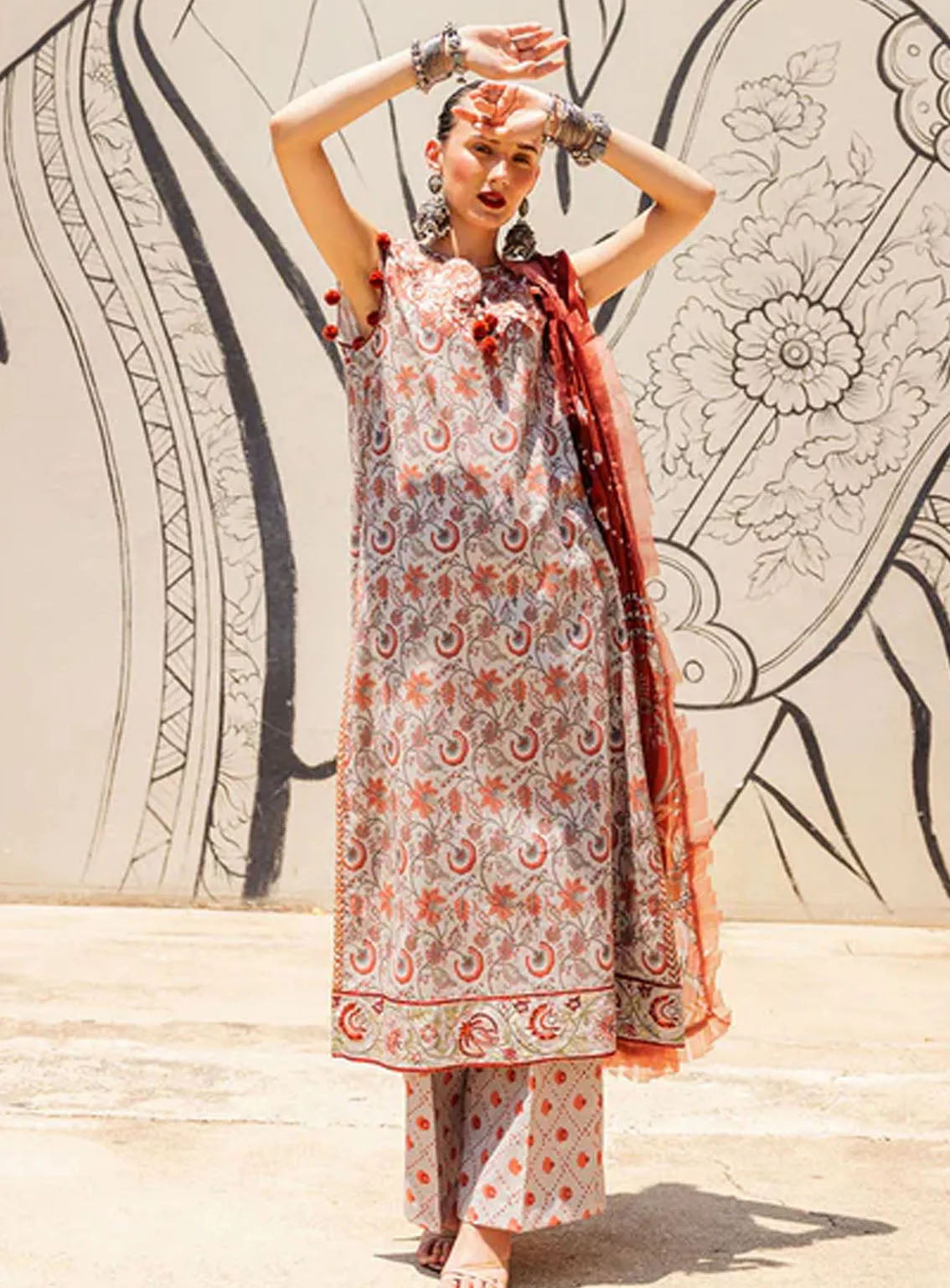 Taneez By Roheenaz Embroidered Lawn Suits Unstitched 3 Piece - RNZ24T RNB-03B YEKTA Taneez By Roheenaz Embroidered Lawn Suits Unstitched 3 Piece - RNZ24T RNB-03B YEKTA