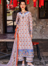 Taneez By Roheenaz Embroidered Lawn Suits Unstitched 3 Piece - RNZ24T RNB-09A NEDA