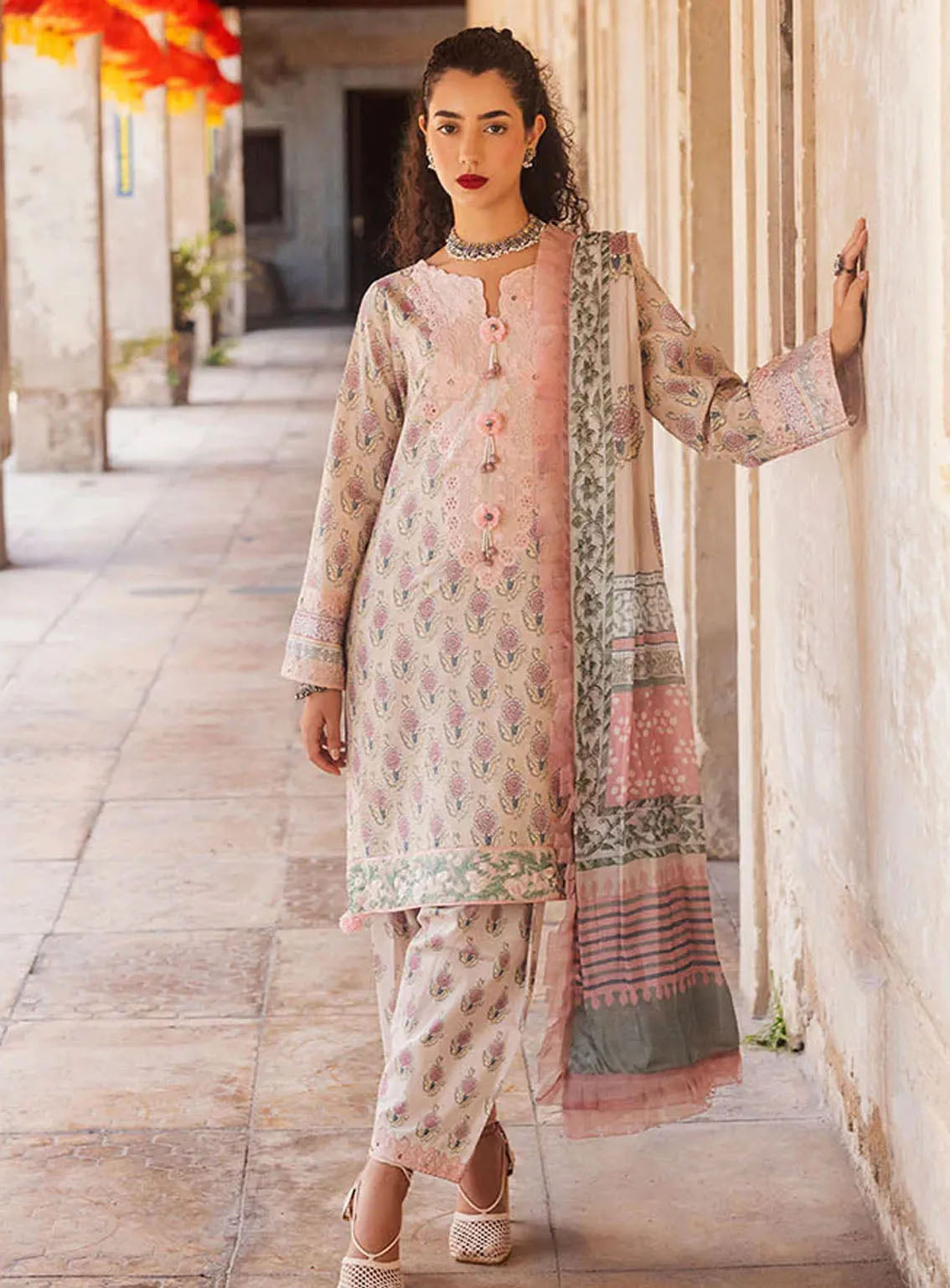 Taneez By Roheenaz Embroidered Lawn Suits Unstitched 3 Piece - RNZ24T RNB-10A VESTA Taneez By Roheenaz Embroidered Lawn Suits Unstitched 3 Piece - RNZ24T RNB-10A VESTA