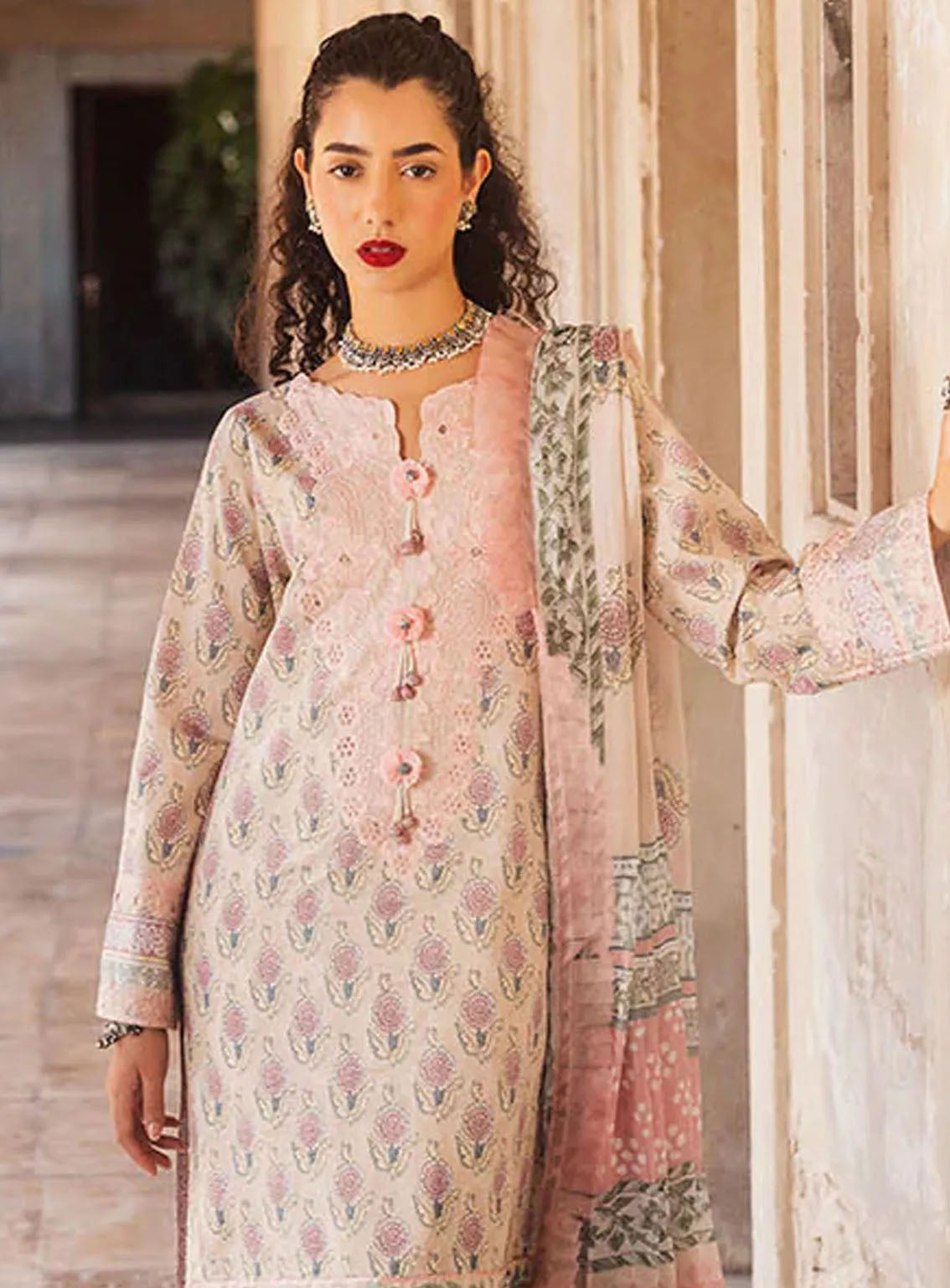 Taneez By Roheenaz Embroidered Lawn Suits Unstitched 3 Piece - RNZ24T RNB-10A VESTA Taneez By Roheenaz Embroidered Lawn Suits Unstitched 3 Piece - RNZ24T RNB-10A VESTA