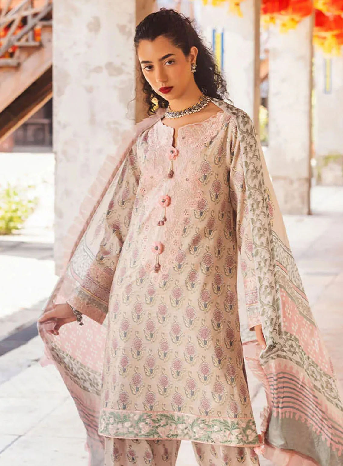 Taneez By Roheenaz Embroidered Lawn Suits Unstitched 3 Piece - RNZ24T RNB-10A VESTA Taneez By Roheenaz Embroidered Lawn Suits Unstitched 3 Piece - RNZ24T RNB-10A VESTA