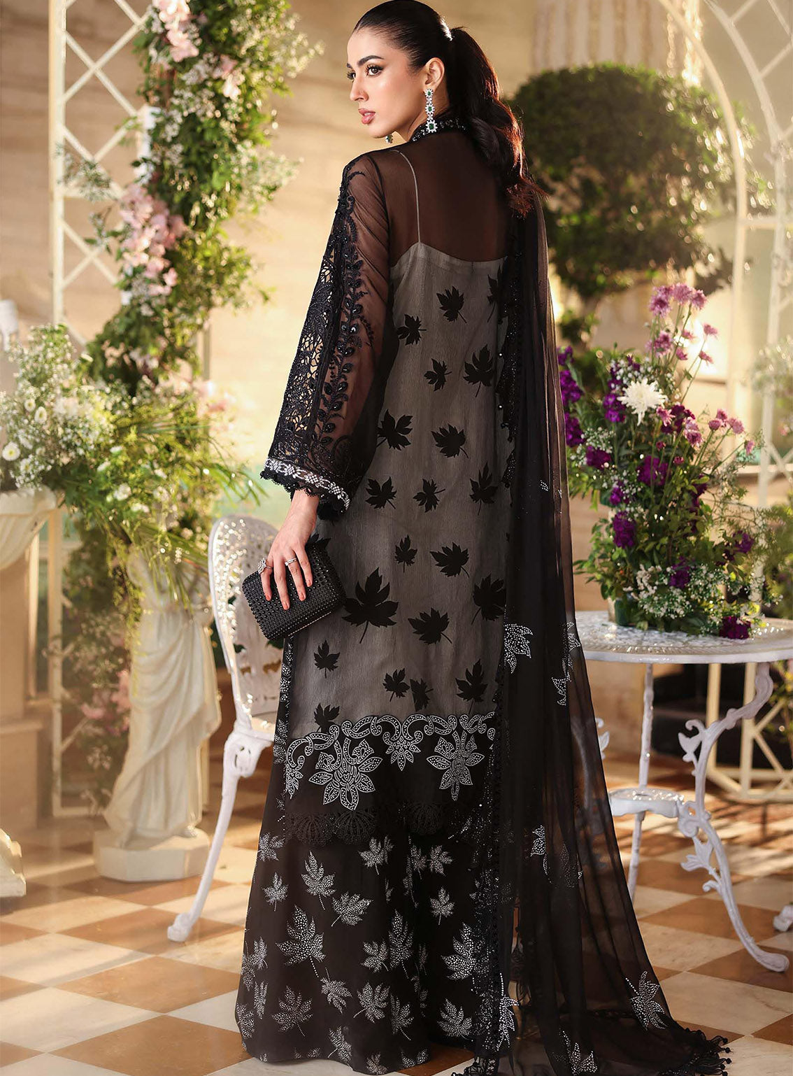 Tea Affair By Maria B Embroidered Chiffon 3 Piece Unstitched Suit MB26TAC D-101 Tea Affair By Maria B Embroidered Chiffon 3 Piece Unstitched Suit MB26TAC D-101