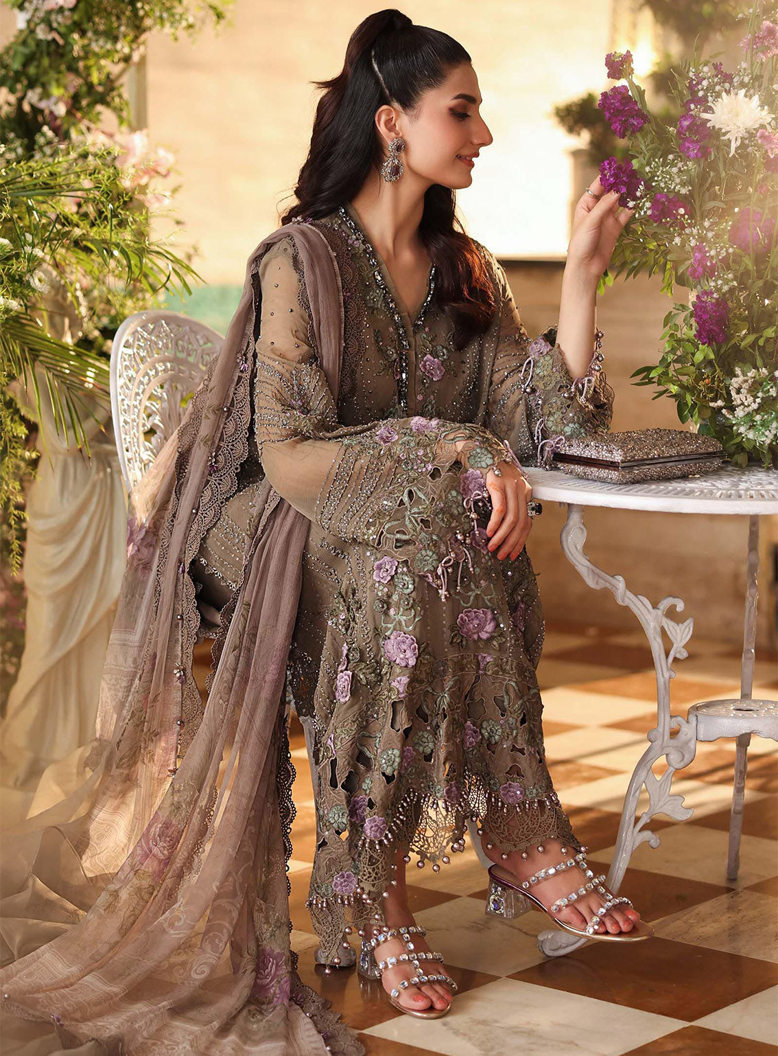 Tea Affair By Maria B Embroidered Chiffon 3 Piece Unstitched Suit MB26TAC D-102 Tea Affair By Maria B Embroidered Chiffon 3 Piece Unstitched Suit MB26TAC D-102