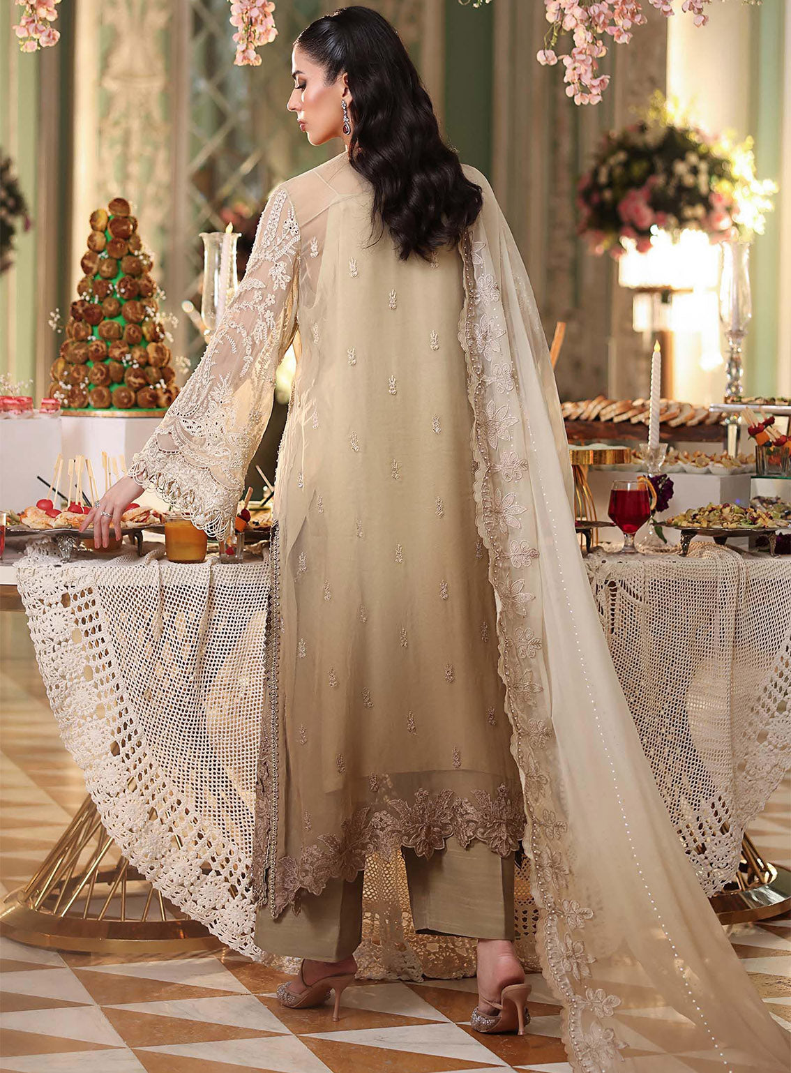 Tea Affair By Maria B Embroidered Chiffon 3 Piece Unstitched Suit MB26TAC D-103 Tea Affair By Maria B Embroidered Chiffon 3 Piece Unstitched Suit MB26TAC D-103