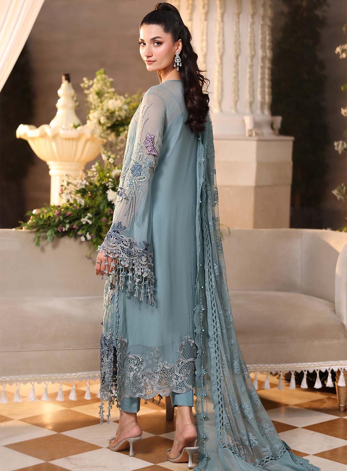 Tea Affair By Maria B Embroidered Chiffon 3 Piece Unstitched Suit MB26TAC D-106 Tea Affair By Maria B Embroidered Chiffon 3 Piece Unstitched Suit MB26TAC D-106