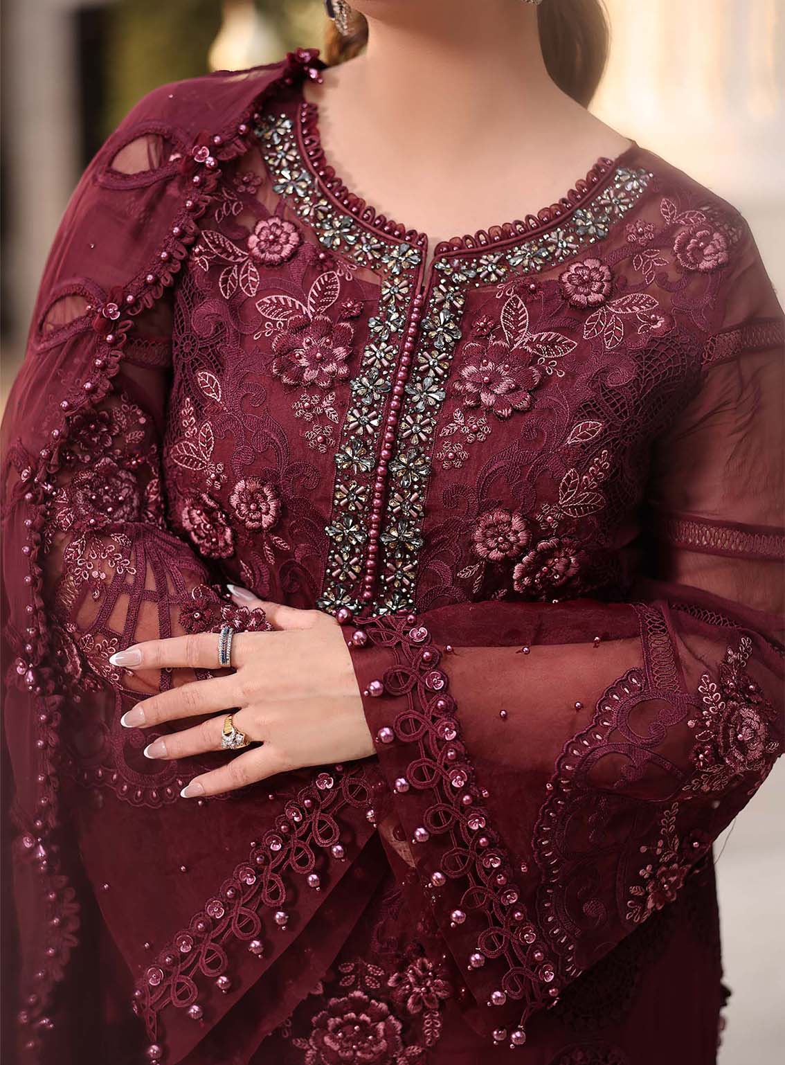Tea Affair By Maria B Embroidered Chiffon 3 Piece Unstitched Suit MB26TAC D-108 Tea Affair By Maria B Embroidered Chiffon 3 Piece Unstitched Suit MB26TAC D-108
