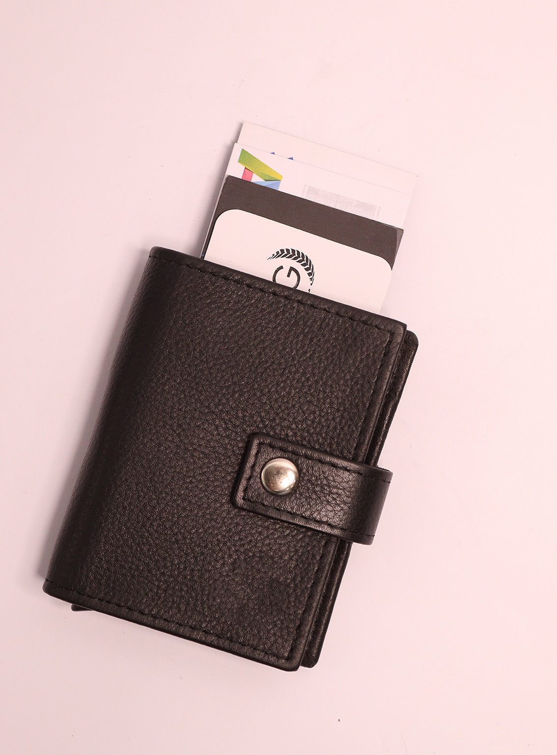 The Pocket House RFID - Card Holder By Gilani Cow Milled Black - GIL24MCH 13 The Pocket House RFID - Card Holder By Gilani Cow Milled Black - GIL24MCH 13