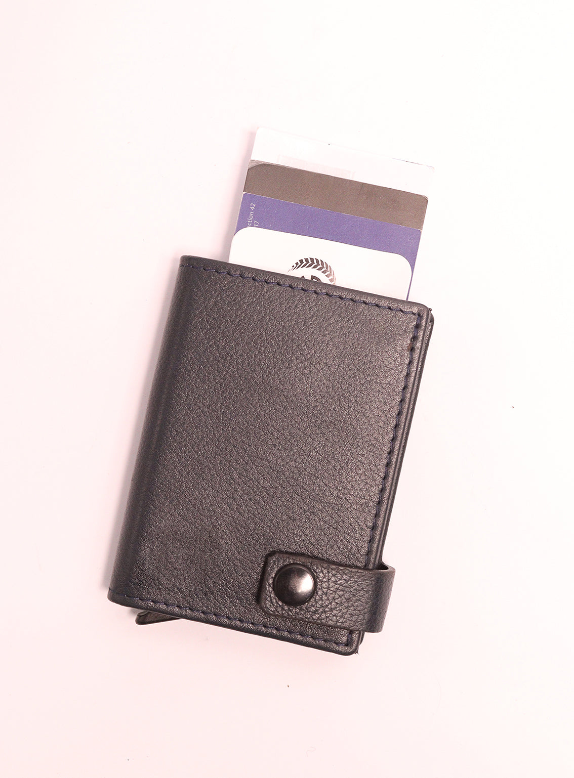 The Pocket House RFID - Card Holder By Gilani Cow Milled Blue - GIL24MCH 14 The Pocket House RFID - Card Holder By Gilani Cow Milled Blue - GIL24MCH 14