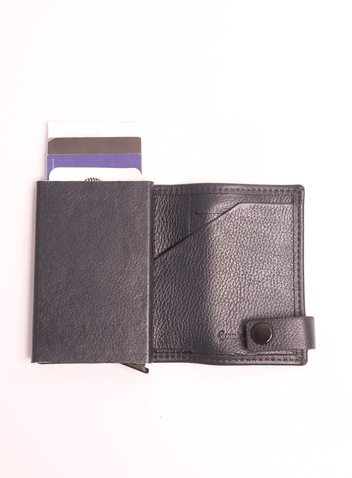 The Pocket House RFID - Card Holder By Gilani Cow Milled Blue - GIL24MCH 14 The Pocket House RFID - Card Holder By Gilani Cow Milled Blue - GIL24MCH 14