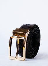 The Switcheroo Leather Belt By Gilani - Reversable In Crafted Textured GIL24MLB 01
