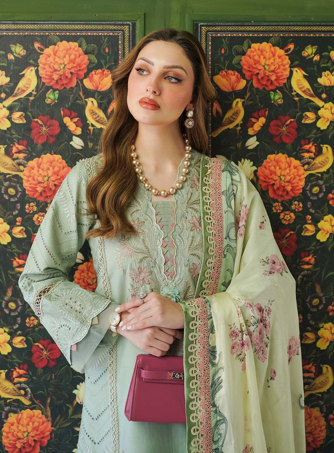 Tresor By Zarqash Embroidered Lawn Suits Unstitched 3 Piece - ZQ24TL ZQT-09 GISELLE Tresor By Zarqash Embroidered Lawn Suits Unstitched 3 Piece - ZQ24TL ZQT-09 GISELLE