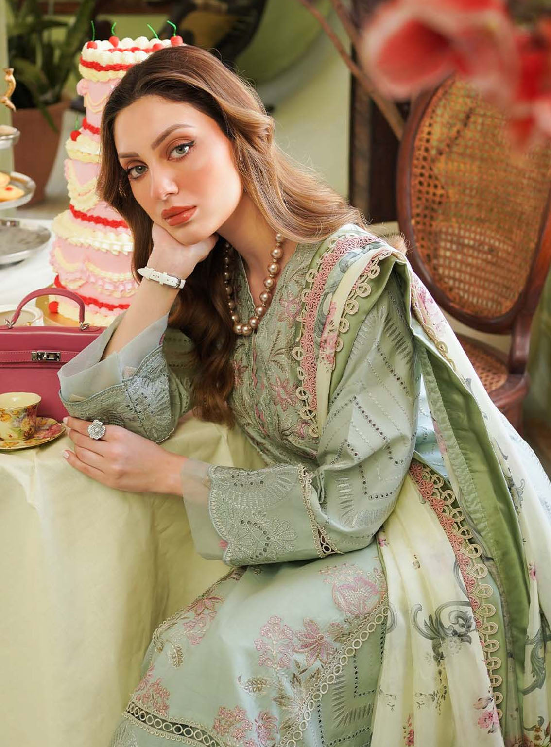 Tresor By Zarqash Embroidered Lawn Suits Unstitched 3 Piece - ZQ24TL ZQT-09 GISELLE Tresor By Zarqash Embroidered Lawn Suits Unstitched 3 Piece - ZQ24TL ZQT-09 GISELLE
