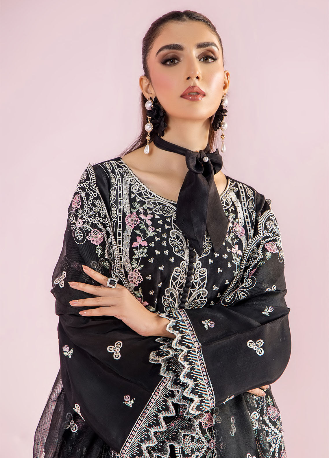 Tropical Silk By Saad Shaikh Embroidered Silk 3 Piece Unstitched Suit SSK26 D-MARGARET Tropical Silk By Saad Shaikh Embroidered Silk 3 Piece Unstitched Suit SSK26 D-MARGARET