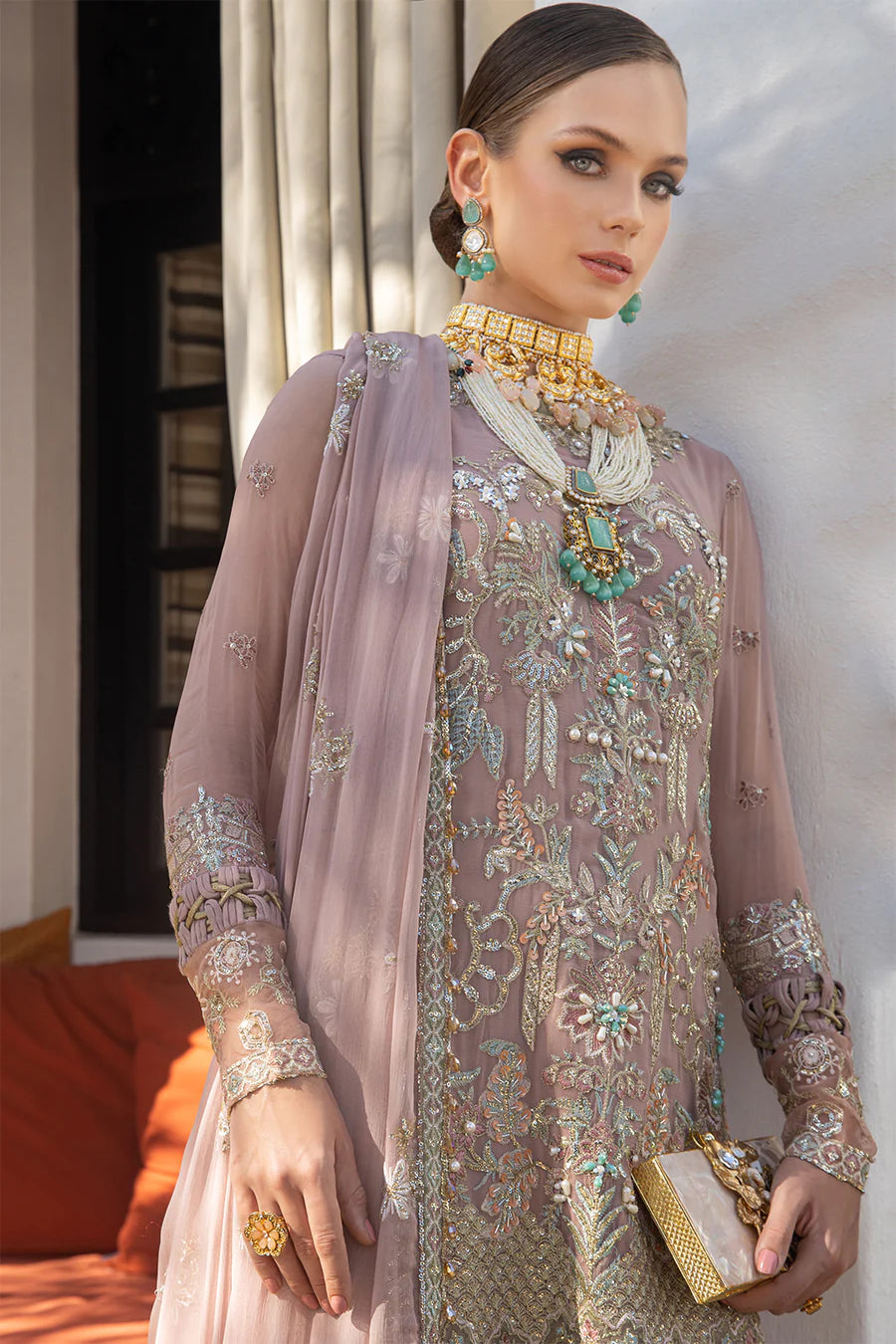 D#02 Alif Luxury Emb Chiffon Collection 823 D#02 Alif Luxury Emb Chiffon Collection 823