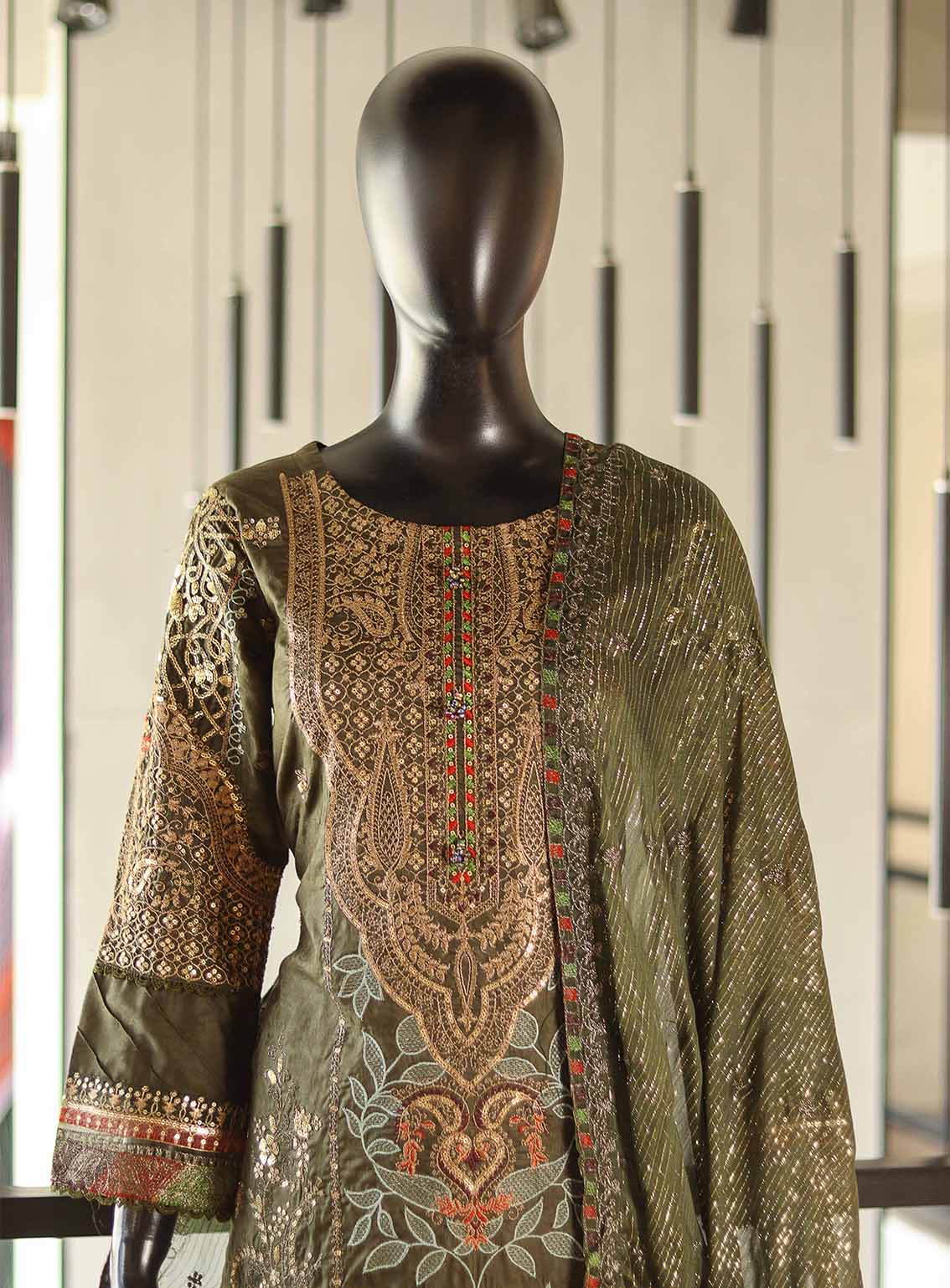 Usman Fabrics Fancy Embroidered Lawn Cotton Suits Stitched 3 Piece - US25FE 479 Usman Fabrics Fancy Embroidered Lawn Cotton Suits Stitched 3 Piece - US25FE 479