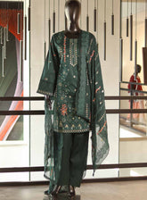 Usman Fabrics Fancy Embroidered Lawn Cotton Suits Stitched 3 Piece - US25FE SB373
