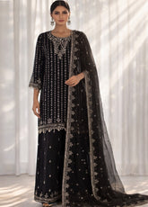 Raad Luxury Formal Embroidered Chiffon 3 Piece Stitched Suit RD26LF RA-VF-02 BK