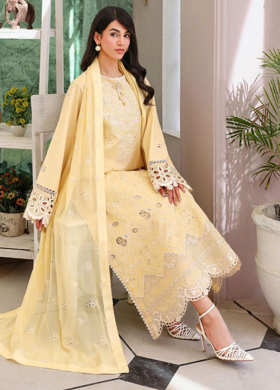 Veil Of Summer By Roheenaz Chikankari Lawn 3 Piece Unstitched Suit RNZ26VOS D-02 LUMIERE YELLOW Veil Of Summer By Roheenaz Chikankari Lawn 3 Piece Unstitched Suit RNZ26VOS D-02 LUMIERE YELLOW