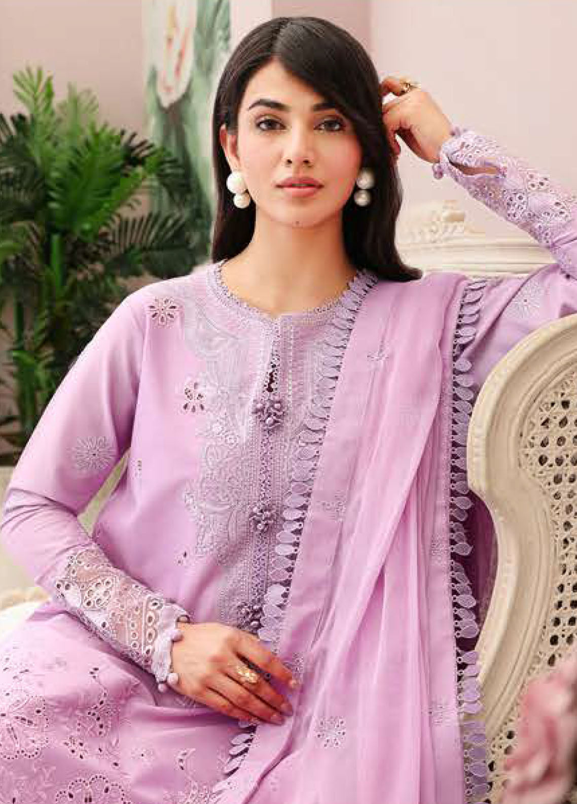 Veil Of Summer By Roheenaz Chikankari Lawn 3 Piece Unstitched Suit RNZ26VOS D-10 PETAL ROYALE Veil Of Summer By Roheenaz Chikankari Lawn 3 Piece Unstitched Suit RNZ26VOS D-10 PETAL ROYALE